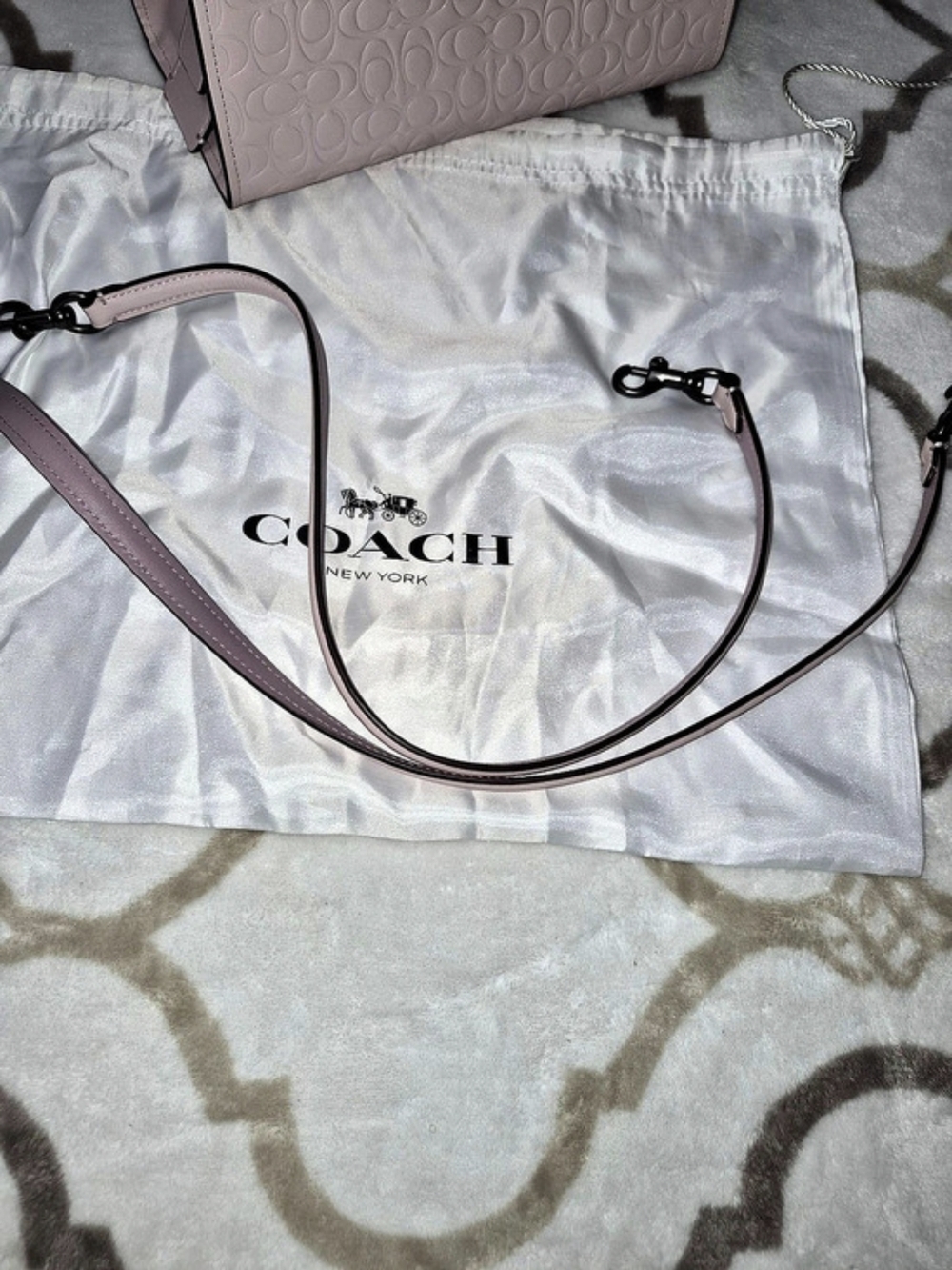 Coach Rogue 17 in Debossed Signature Leather Debossed Signature Leather Pink - Picture 10 of 10